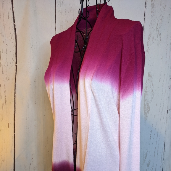 Dress Barn Sweaters - DRESS BARN PNK TRIO OPEN FRONT CARDIGAN SWEATER -M